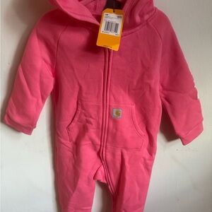 Carhartt Bright Pink Kids Footed One Piece